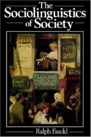 Tapa de The sociolinguistics of society