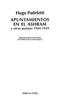 Tapa de Apuntamientos en el ashram y otros poemas, 1944-1959