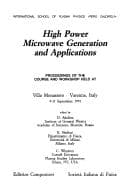 Tapa de High power microwave generation and applications