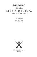 Tapa de Disegno della storia d'Europa dal 1789 al 1989