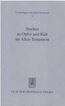 Tapa de Studien zu Opfer und Kult im Alten Testament