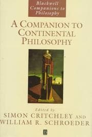Tapa de A companion to continental philosophy