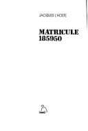 Tapa de Matricule 185950