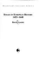 Tapa de Essays in European history, 1453-1648