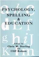 Tapa de Psychology, spelling, and education
