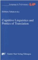 Tapa de Cognitive linguistics and poetics of translation