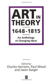 Tapa de Art in theory 1648-1815