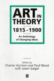 Tapa de Art in theory, 1815-1900