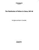 Tapa de The distribution of welfare in Ghana, 1987-88