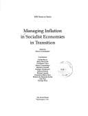 Tapa de Managing inflation in socialist economies in transition