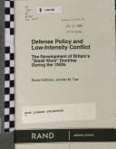 Tapa de Defense policy and low-intensity conflict