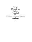 Tapa de From Russian into English