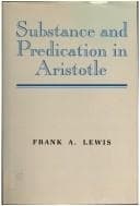 Tapa de Substance and predication in Aristotle