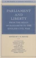 Tapa de Parliament and liberty from the reign of Elizabeth to the English Civil War