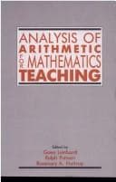 Tapa de Analysis of arithmetic for mathematics teaching