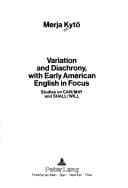 Tapa de Variation and diachrony, with early American English in focus