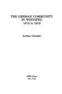 Tapa de The German community in Winnipeg