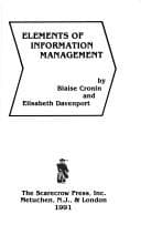 Tapa de Elements of information management