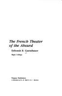 Tapa de The French theater of the absurd