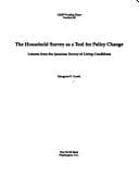 Tapa de The household survey as a tool for policy change