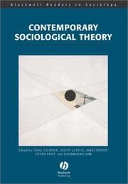 Tapa de Contemporary Sociological Theory