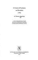 Tapa de Lectures on the art of reading, in two parts
