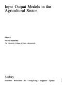 Tapa de Input-output models and the agricultural sector