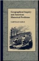 Tapa de Geographical inquiry and American historical problems