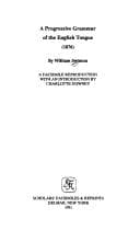 Tapa de A progressive grammmar of the English tongue (1876)