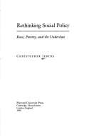 Tapa de Rethinking social policy