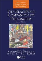 Tapa de The Blackwell companion to philosophy