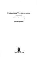 Tapa de Modernism/Postmodernism (Longman Critical Readers)