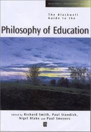 Tapa de The Blackwell Guide to the Philosophy of Education