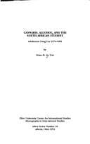 Tapa de Cannabis, alcohol, and the South African student