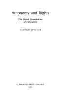 Tapa de Autonomy and rights
