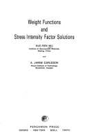 Tapa de Weight functions and stress intensity factor solutions
