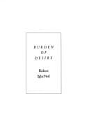 Tapa de Burden of desire