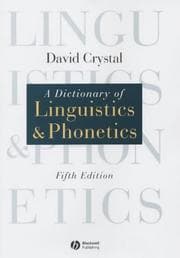 Tapa de A Dictionary of Linguistics and Phonetics (Language Library)
