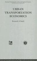 Tapa de Urban transportation economics