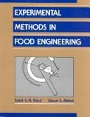 Tapa de Experimental methods in food engineering