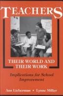 Tapa de Teachers--their world and their work