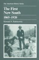 Tapa de The first New South, 1865-1920