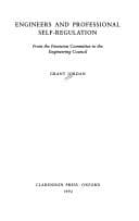 Tapa de Engineers and professional self-regulation