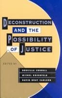 Tapa de Deconstruction and the possibility of justice