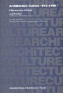 Tapa de Architecture culture, 1943-1968