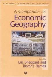Tapa de Companion to Economic Geography