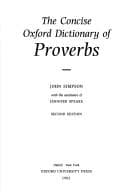 Tapa de The Concise Oxford dictionary of proverbs