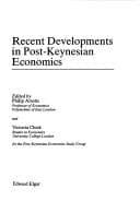 Tapa de Recent developments in post-Keynesian economics