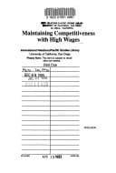 Tapa de Maintaining competitiveness with high wages