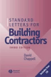 Tapa de Standard letters for building contractors